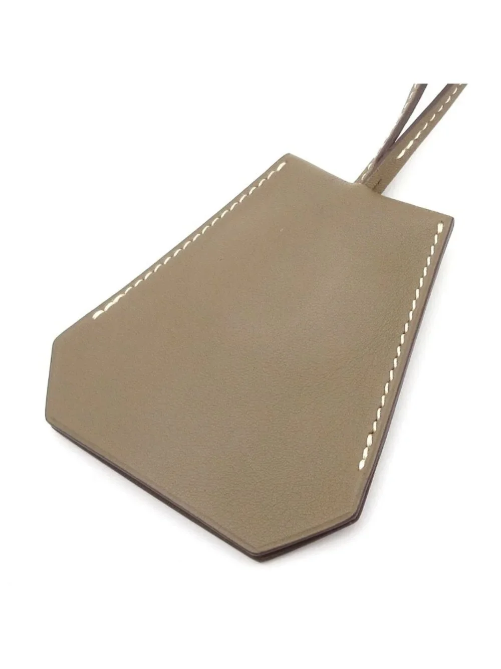 Hermes Necklace Clochette Etoupe Long Silver 2 Key Rings